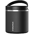 Hydrapeak 25oz Stainless Steel Vacuum Insulated Thermos Food Jar | Thermos for Hot Food and Cold Food, Wide Mouth Leak-Proof Soup Thermos for Adults, 10 Hours Hot and 16 Hours Cold (Black)
