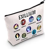 MEIKIUP Keeper of The Lost Inspired Book Lover Makeup Bag Organizer Pouch Bookish Gift (EXILLIUM Bag)