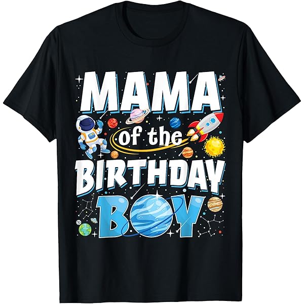 Amazon.com: Mommy Of The Birthday Boy Astronaut Family Space