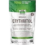 NOW Foods, Organic Erythritol, Pleasant Sweetner for Reduced-Calorie and Sugar-Free Recipes, Zero-Calorie, Low Glycemic Impac