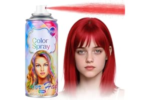 Acomler Red Hair Spray Temporary Hair Color Spray for Kids Women Men, One-Day Hair Color Wax, Washable Temporary Hair Dye for Cosplay, Party DIY, Christmas, Halloween, Crazy Hair Day(Red, 120ML)