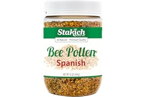 Stakich Spanish Bee Pollen Granules - 1 Pound (16 Ounce) - Pure, Natural, Unprocessed
