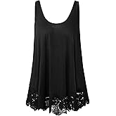 XiaoMaAnJi Plus Size Swing Lace Flowy Tank Top for Women