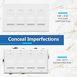 LIDER Matte Finish Quadruple Decorator Switch