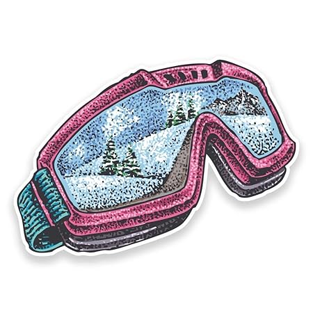 2 x 30cm/300mm Snowboard GogglesVinyl SELBSTKLEBENDE STICKER Aufkleber Laptop reisen Gepäckwagen iPad Zeichen Spaß #9316