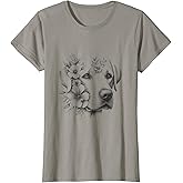 Floral Labrador Retriever Lab Flower Dog Mom Design T-Shirt