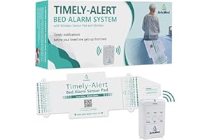 ARIXMED Timely Alert Bed Alarm System - Bed Alarm and Fall Prevention for Elderly - Elderly Monitoring Kit with Pre - Alert Smart Technology