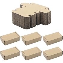 Amazon.com: Ellbest 50 Pack Kraft Paper Boxes, Foldable ...