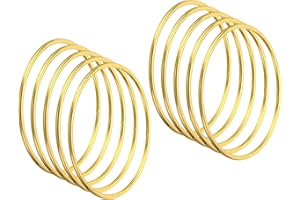 PATIKIL 3 Inch Dream Catcher Rings, 10 Pcs Metal Macrame Wreath Floral Round Ring Hoop for Christmas Decor Home Car DIY Craft