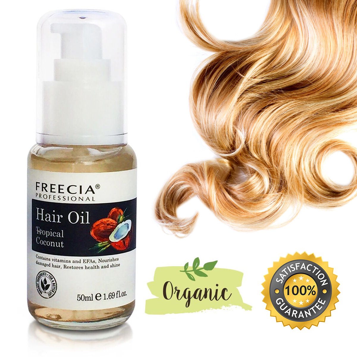 Freecia Professional Organic Hair Oil Serum Instantly Restores