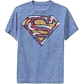 DC Comics Unisex-Child Superman Superman Painted Boys Short Sleeve Tee Shirt