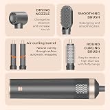 Dryhsip 5-in-1 Hair Dryer Brush Grey Detachable Heads Travel Power 800W view 7