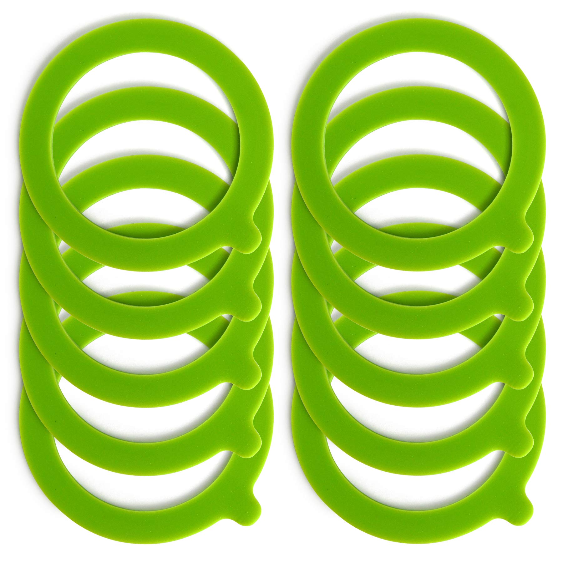 Spesh 10 Pcs Jar Seals Replacement 93x68mm Silicone Sealing Gaskets Airtight Rubber Seal Rings for Clip Top Jars 0.35/0.5/1/1.5/2 Litre(Green) — image 1