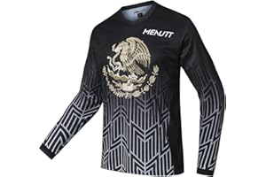 MENUTT Racing Men's Long Sleeve Off-Road Mexico Jersey Mountain Bike MTB Jersey Downhill&Motocross Shirts