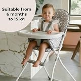 My Babiie MBHC1 Compact Highchair Grey Dalmatian 6m-3y 5kg Foldable view 2