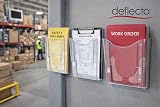 Deflecto A4 Wall Mounted Magazine File Holder Clear Slim Portrait view 5