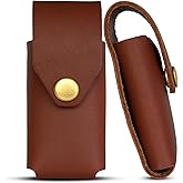Leather Multitool Sheath Compatible with Leatherman Wave and Wave Plus, Ultra Durable Full Grain Leather Tool Holder, Multi Tool Holster for Belt, Solid Brass Rivets - Belt Accessories for Men - Brown