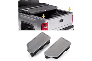 Moonlinks Bed Rail Stake Pocket Covers Compatible with 2014-2018 GMC Sierra 1500 and Chevrolet Silverado Stake Pocket Hole Plug Covers 1500/2500/2500HD/3500HD(Set of 2)