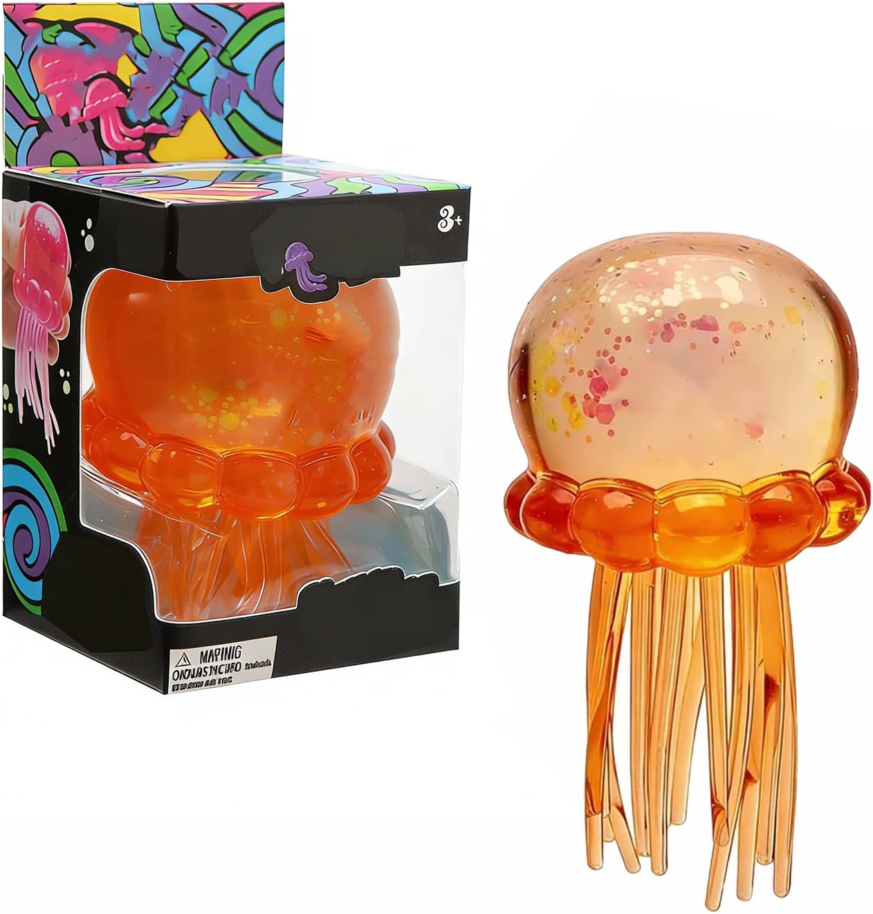 Nee doh Jellyfish Squeeze Toys, Drop Malt Sugar Balls Relieve Stress, Sensory Toy with a Super Solid Squish for Adult, Squishy Ultra Squishy and Moldable Slow Rise