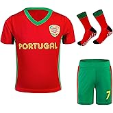 Cnins Boys & Girls Soccer Jersey Kit with Socks Set for Kids 3-14Y - Soft & Quick Dry - Vibrant Colors Sports Outfits