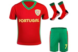 Cnins Boys & Girls Soccer Jersey Kit with Socks Set for Kids 3-14Y - Soft & Quick Dry - Vibrant Colors Sports Outfits