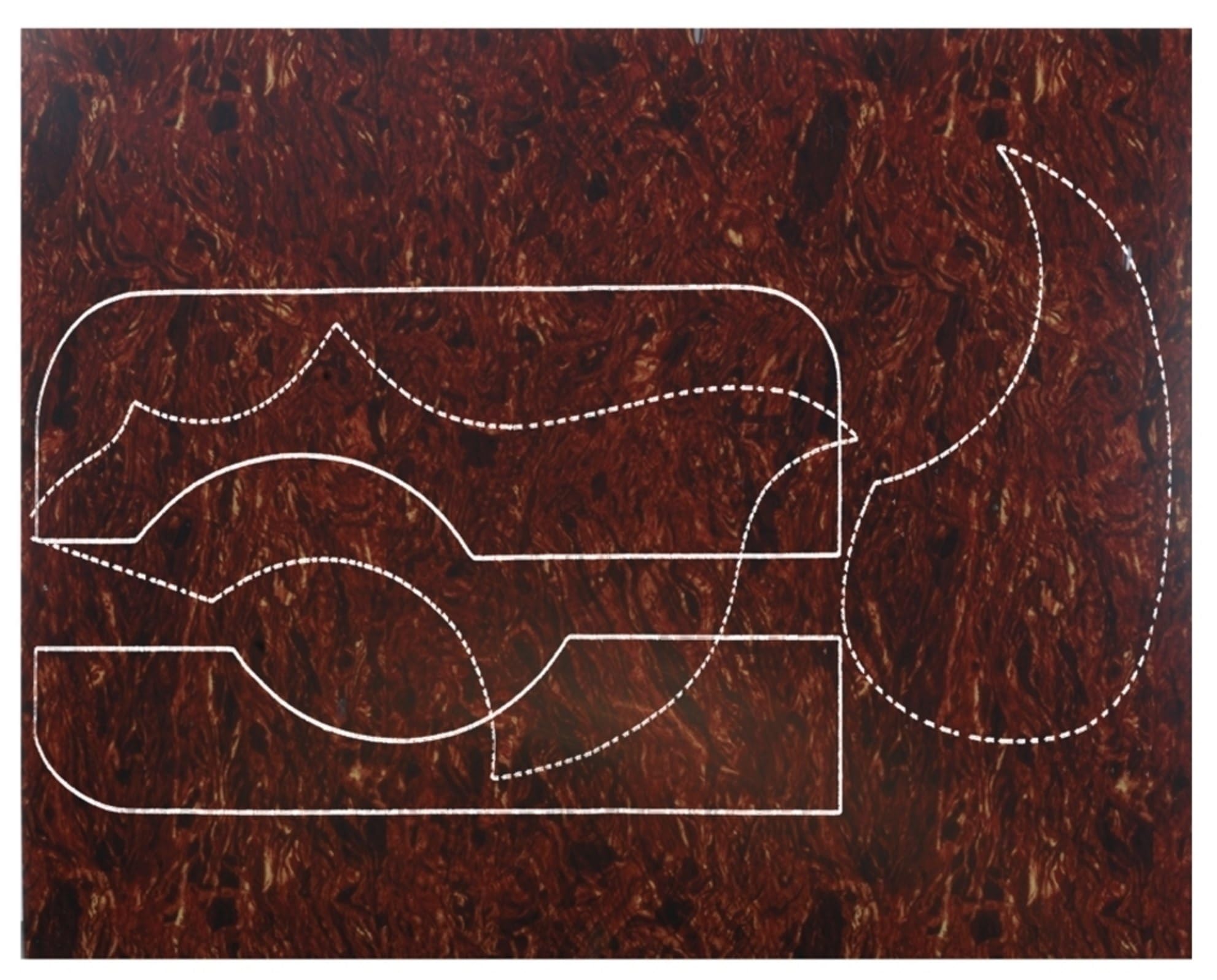 GEWA Top Protector Pickguard Scratchplate - for Guitar - tortoiseshell - PVC self-adhesive - 20 x 25 cm - incl. templates for Western guitar, Gibson Dove, Golpe, Flamenco