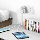 SHUOMAO UK to Italy Travel Adapter with 4 USB Ports Type L Converter view 7