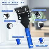MANUFORE Trim Puller Pry Bar 1050 Steel Silicone Handle Tile Removal Tool view 2