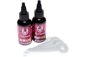 Hunters Specialties Buck Bomb Natural 180 Day Estrus Liquid Scent w/Wicks | Deer Buck Lure Hunting Primetime Post/Pre Rut Scent Attractant for Hunting