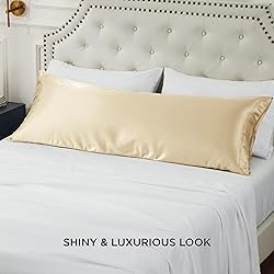 Bedsure Body Pillow Cover 20x54 Inches - Champagne