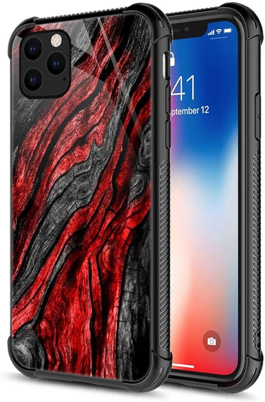 Amazon Com Carloca Iphone 11 Pro Max Case Black Red Wood Grain Iphone 11 Pro Max Cases For Men Boys Graphic Design Shockproof Anti Scratch Hard Back Case For Apple Iphone 11 Pro Max Wood Grain