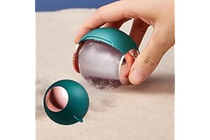 MEIQIHOME 2 Pack Washable Reusable Gel Lint Roller Ball for Pet Hair, Portable Dog Cat Pet Hair Remover for Clothes, Sticky Cleaner, Dust Fuzz Fur for Travel Household (Green)