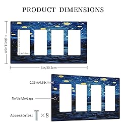 Tewujay Decorative Decorative Light Switch Covers