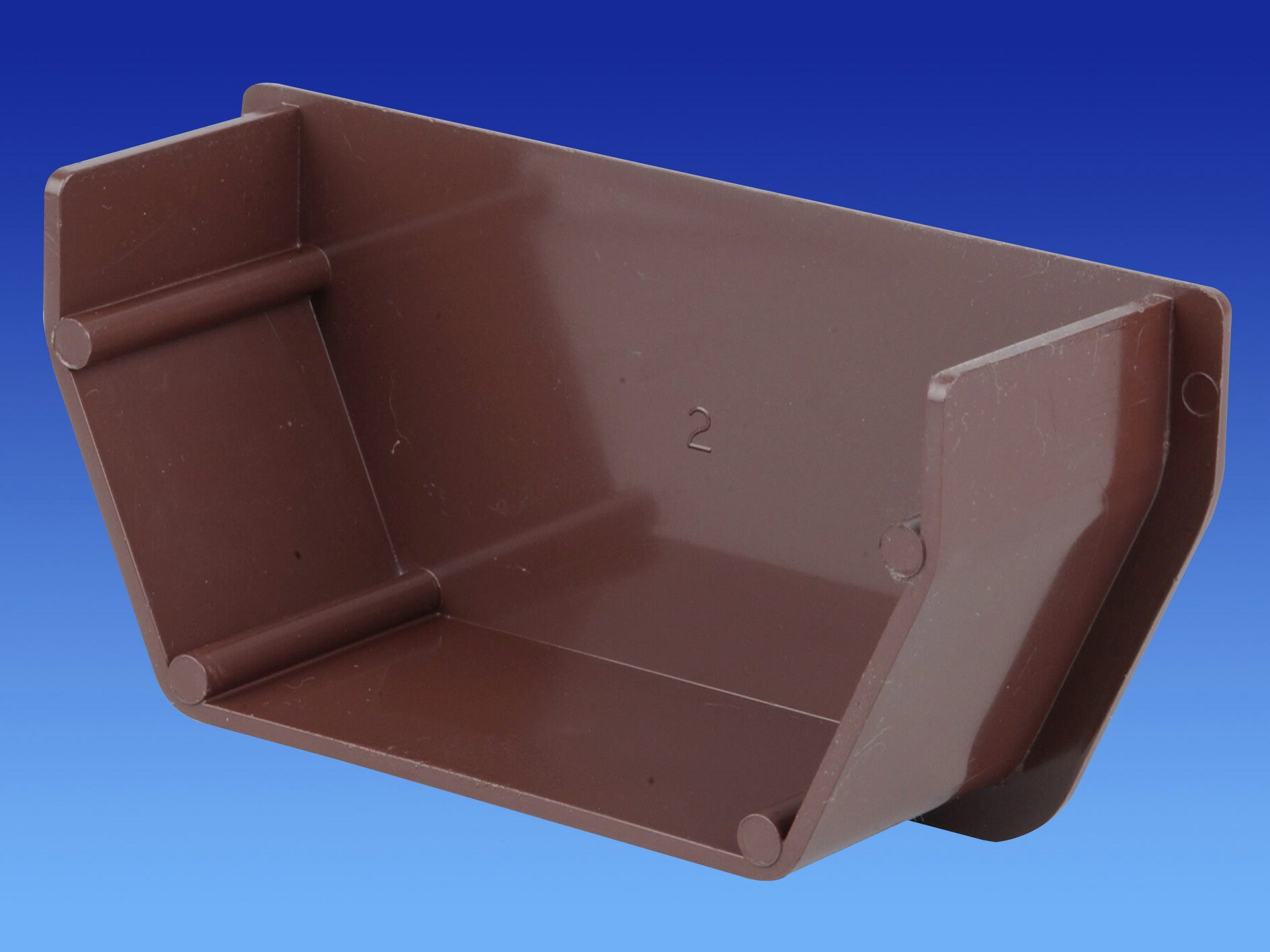 Wavin OSMA Squareline Stopend Internal 100mm Brown 4T810N