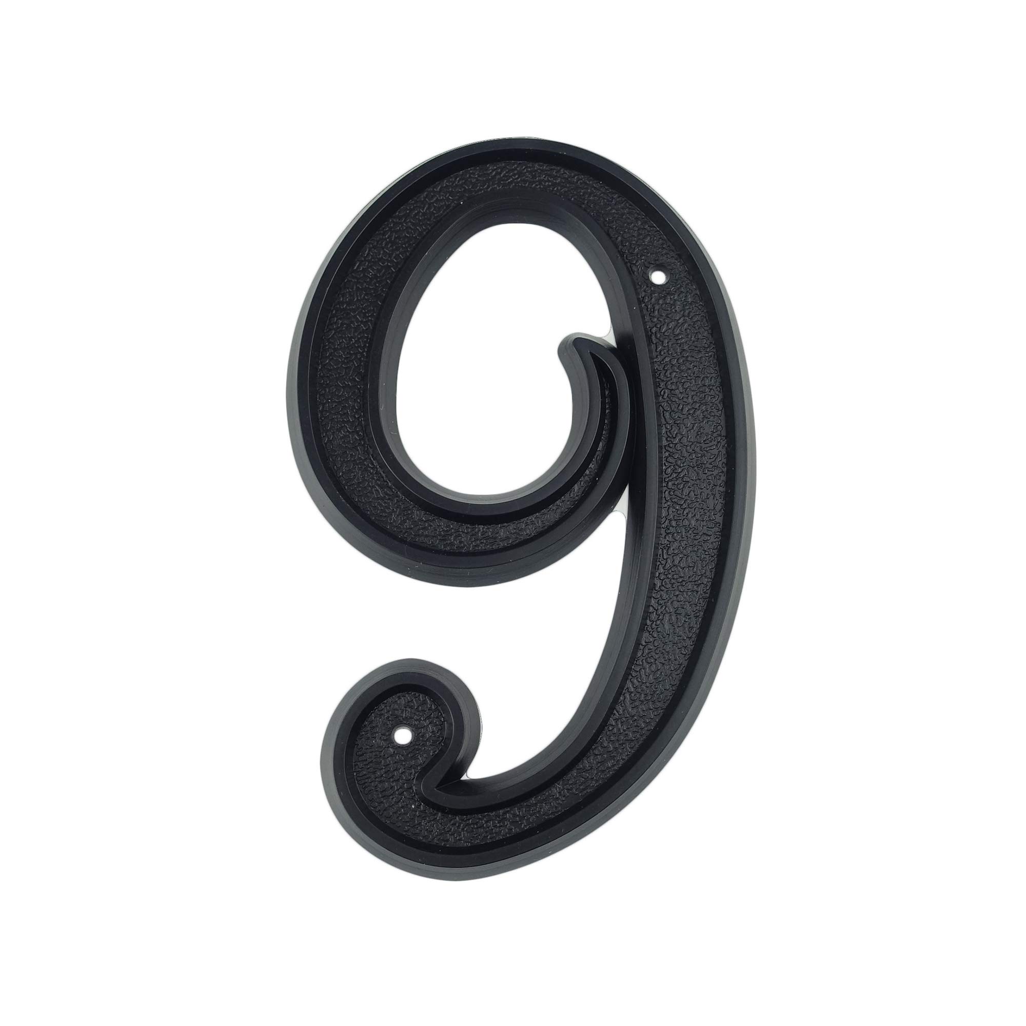 HASWARE House Number 5.5 inch (139mm) Modern Door Numbers Street Home Address Numerals,Black ABS Plastic (9)