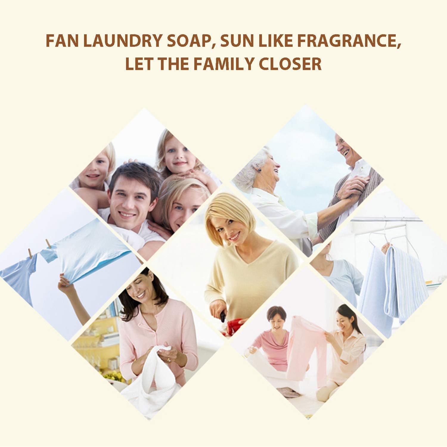 FAN Laundry Bar & Stain Remover - 2x5.3 Oz - For Prewash, Handwash: Health & Personal Care