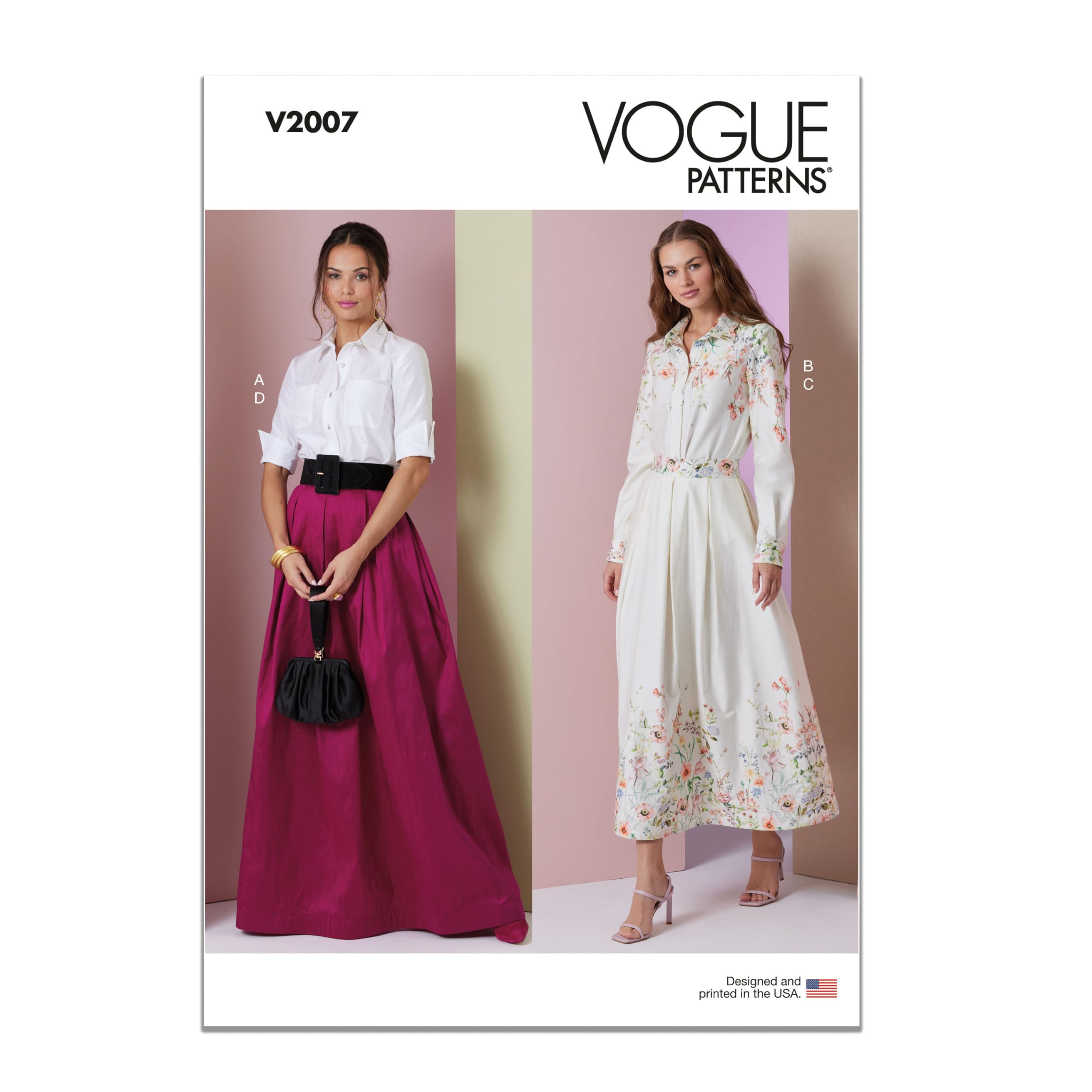 Vogue V2007B5 Misses' Two Piece Dress B5(8-10-12-14-16)