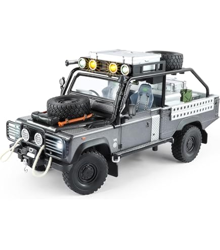 Amazon.com: Defender 110 Pickup Truck Green with Extra Wheels 1/64