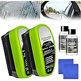 2.0 Clear Vision Glass Cleaner,Upgrade Oil-Free Car Glass Brushes,Automotive Oil Film Cleaning Brush for Car Windows, Clearvision Cars Windshield Cleaner Tool,Universal Glass Cleaning Board Wipe(2SET)