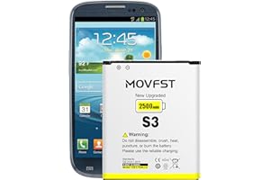 MOVFST Replacement Battery for Samsung Galaxy S3,2500mAh High Capacity Battery Fit for Samsung Galaxy S3 Model Verizon I535, 