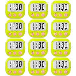 12 Pack Digital Kitchen Timers for Cooking Magnetic