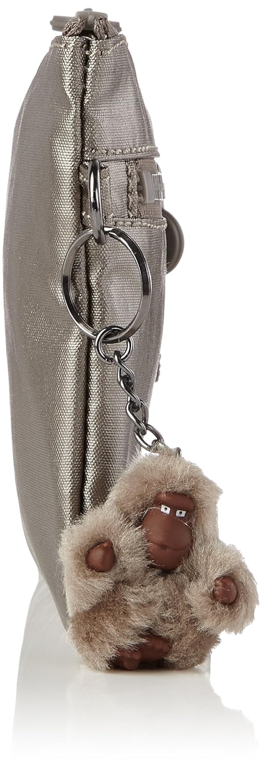 kipling small pouch - ness metallic pewter,f