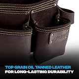 OX Pro Framer's Tool Rig Oil Tanned Top Grain Leather Work Apron Pouch view 3