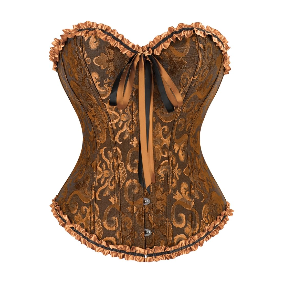 frawirshau Women's Lace Up Boned Overbust Corset
