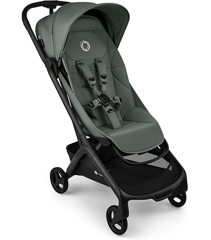 Bugaboo Butterfly 2 超緊湊型旅行推車一秒折| 飛機隨身行李核准、傾斜座椅、懸架輪、可調式腳踏板、森林綠: 嬰兒