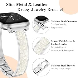 WINGLE Slim Leather Bands for Apple Watch Band for