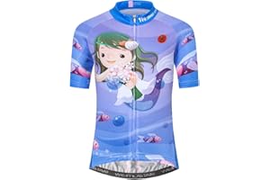 JPOJPO Kid Children Boys' Girls' Short Sleeve Cycling Jersey for Youth