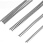 50 Pack Plastic Spiral Binding Coils 4:1 Pitch Spiral Binding Machine | 1/4, 5/16, 1/2, 3/4 In; Durable Plastic; 360&deg; Page Turning; Fits 4:1 Pitch Binding Machines; For Reports And Calendars