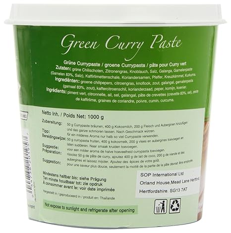 Mae Ploy Thai Green Curry Paste 1 Kg Pack Of 2 - 