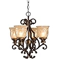 Crystorama Norwalk 4 Light Bronze Umber Mini Chandelier with Glass Shades